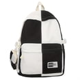 thumbnail image 3 of Color Contrast Laptop Backpack, Fashion Preppy Style School Bookbag, Casual Versatile Nylon Travel Rucksack, 3 of 5