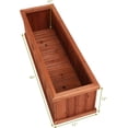 thumbnail image 5 of JIANYI Raised Garden Bed Flower or Vegetable Planter Window Mounted Plant Box for Garden, Yard Wood Box for Planting, 40"x12"x12", 5 of 9