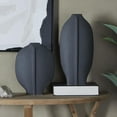 thumbnail image 2 of CosmoLiving by Cosmopolitan 18", 13"H Abstract Textured Black Ceramic Vase, Set of 2, 2 of 7