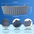 thumbnail image 2 of 2 Pcs Panier en Silicone pour Friteuse à Air Chaud Réutilisable Résistant à la Chaleur Sans BPA Accessoires pour Friteuse à Air Doublures en Papier de Remplacement pour Four Micro-Ondes, 2 of 7