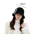 thumbnail image 3 of CSChome Knitted Hat Women Winter Bucket Hat Thick Color Matching Soft UV Protection Short Brim Windproof Cold Resistant Fisherman Hat Lady Fleece, 3 of 7