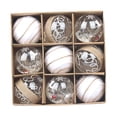 thumbnail image 3 of 9 Uds adornos de bolas de Navidad adornos navideños decoración DIY adornos colgantes de de Navidad para fiesta de año nuevo al aire libre Estilo A, 3 of 8