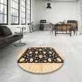 thumbnail image 4 of Ahgly Company Machine Washable Indoor Rectangle Abstract Dark Brown Area Rugs, 7' x 9', 4 of 7