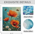 thumbnail image 3 of Diamond Art Kits for Adults - 5d Orange Poppies Bees Daisies Garden Diamond Painting for Adults, Diamond Art for Adults Beginners, Diamond Painting Kits for Adults for Home Wall Decor, 3 of 7