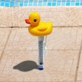 thumbnail image 4 of Style 7 Kit de termómetro dispensador de piscina flotante de pato de dibujos animados, barredor de manchas para piscinas, 4 of 5