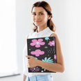 thumbnail image 6 of Pink and Blue Floral Design 12.4x10.6in PVC Round Ring Binders, 2-Pack, D-Ring 3-Hole, Metal Clip, 6 of 10