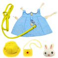 thumbnail image 2 of Vestido de mascota Set conejo Correa flor ropa cumpleaños diario moda Yuyangstore  Arnés para vestido de conejo, 2 of 8