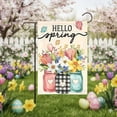 thumbnail image 4 of Slhenay Easter Welcome Garden Flag 12x18 Inch Vertical Double Sided Spring Easter Bunny Eggs Small Flags Farmhouse Outside Decoration for Yard (D), 4 of 6