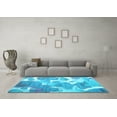 thumbnail image 3 of Ahgly Company Indoor Square Abstract Light Blue Contemporary Area Rugs, 6' Square, 3 of 4