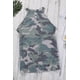 thumbnail image 2 of ABPHQTO Camiseta sin mangas con cuello halter del ejército costero verde para mujer, 2 of 5