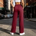 thumbnail image 5 of Ozmmyan 2026 Womens Wide Leg Sweatpants High Elastic Waist Side Split Cuff Casual Loose Fit Lounge Pants with Pockets, 5 of 8