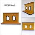 thumbnail image 4 of Casa de muñecas Ventana y pared de madera Tablero de fondo Adornos de madera Muebles Estilo 1, 4 of 6