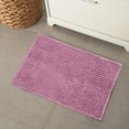 thumbnail image 2 of Chenille Bathroom Rugs Mat 24"x17", Non-Slip Bath Mat for Bathroom Floor & BathTub, Washable Shower Shag Bath Rugs, Soft Fluffy Thick Water Absorbent Microfiber Shower Mat, Bubblegum Pink, 2 of 6