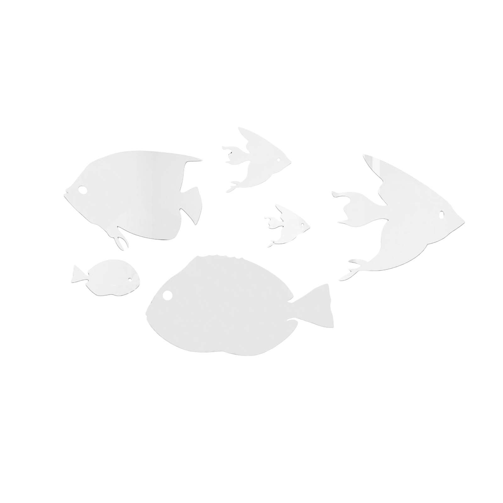 Veki Bubble Fish Wall Stickers Ocean Fish Mirror Stickers Acrylic
