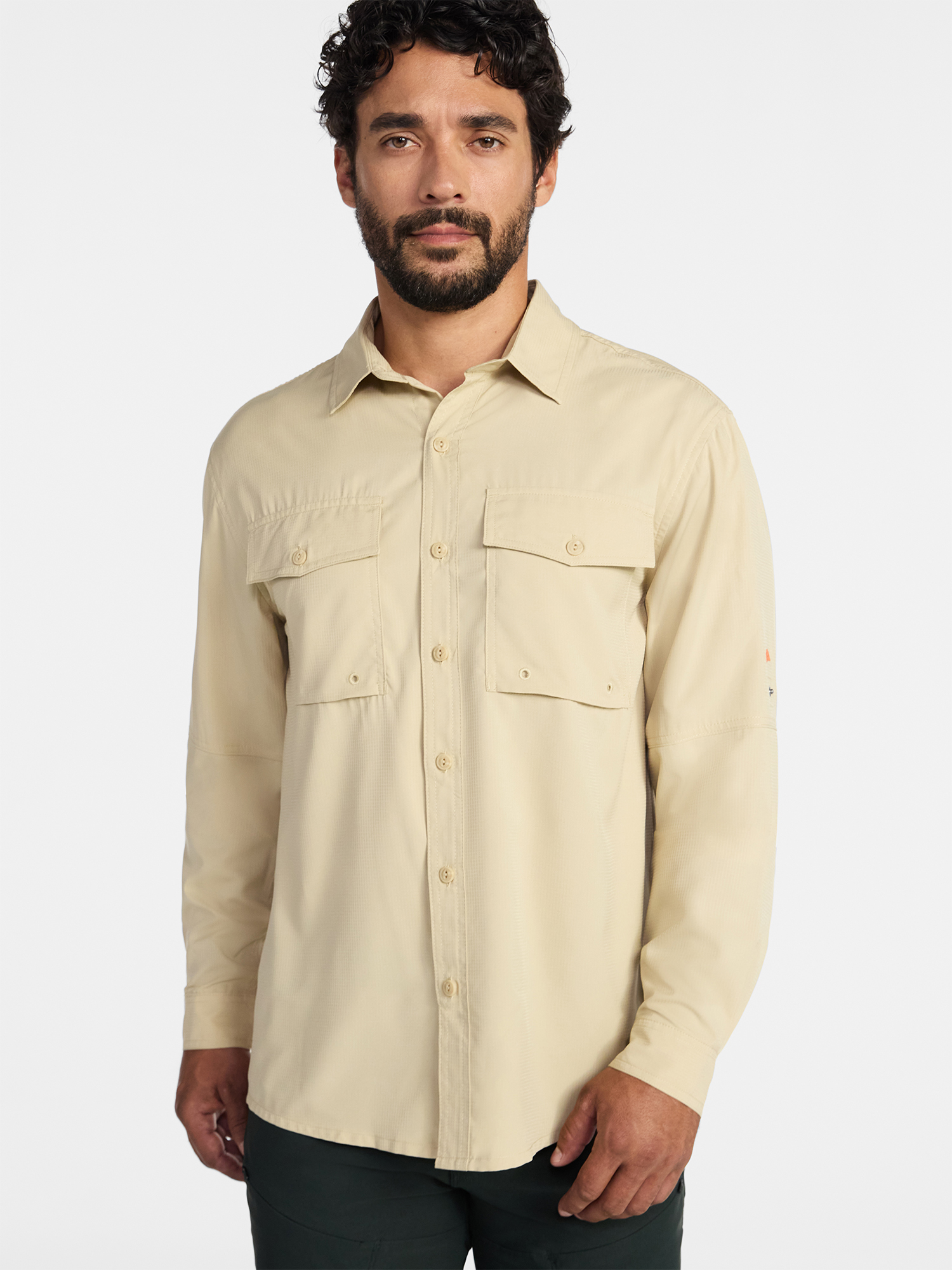 Ozark Trail Men's and Big Men's Upstream Shirt with Long Sleeves, Sizes S-3XL