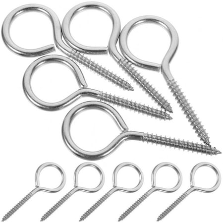 

10 Pcs Self-tapping Screws Bolts Ring Pendant Eye Spike DIY Making Eyelet Screw Self Screws Eye