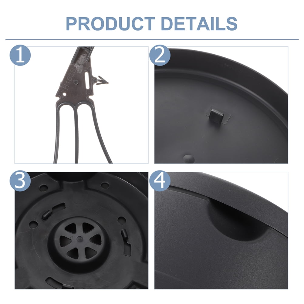 HEALEEP Set of 4 Hanging Flower Pots with Hooks, PP Material, Ideal for Indoor and Outdoor Plant Display