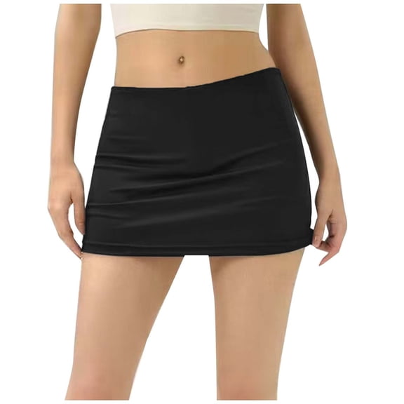 XIAONU Womens Bodycon Mini Skirt Stretchy Slim-Fit Sexy Skirts Soft Cozy Outdoor Workout Skirt