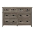 thumbnail image 5 of Walker Edison Farmhouse 6 Drawer Dresser, Grey Wash, 5 of 25