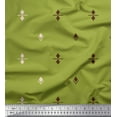 thumbnail image 1 of Soimoi Green Georgette Viscose Fabric Butidar Jamdani Decor Fabric Printed Yard 42 Inch Wide, 1 of 2