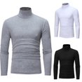 thumbnail image 2 of Lefu Chandail à Col Roulé Ajusté pour Homme à Manches Longues, Chandail Chaud en Tricot Extensible, 2 of 7