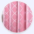 thumbnail image 3 of Anjee Blackout Curtain for Girls Room with Moroccan Pattern, Pink Curtains with Grommet Top, 52" x 63", 3 of 10
