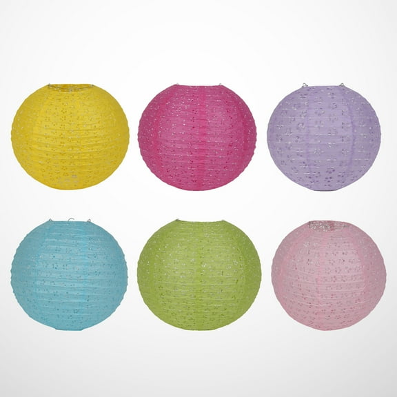 Raindrops Halloween Party Lantern with Battery Operated Light and Assorted Color 8 Inch Metal and Paper