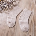 thumbnail image 2 of xiaxaixu Boy Girl Knit Socks Solid Color Letter Ankle Length Breathable Socks, 2 of 6