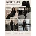 thumbnail image 4 of DOKOTOO 2 Piece Sweatsuits for Women Oversized Fleece Sweatsuits Zip Sweatshirt with Sweatpants Tracksuit with Pockets, 4 of 11