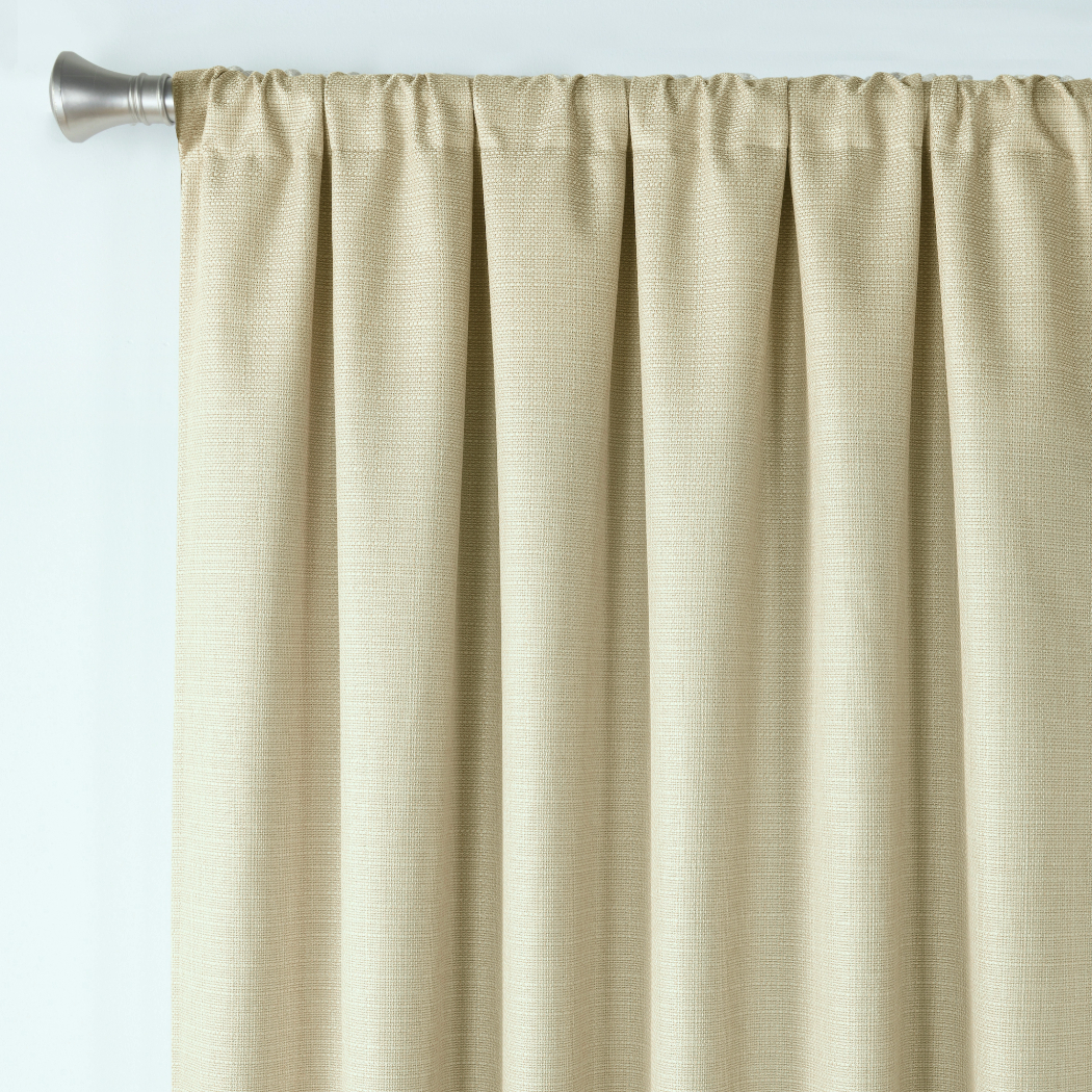 Ecologee Wakefield Textured 100% Blackout Rod Pocket Indoor Curtain Panel Pair, Gold, 37" W x 63" L