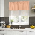 thumbnail image 5 of Peach Fuzz Valances for Windows, Decorative Rod Pocket Window Valance Curtains, Modern Pure Peach Fuzz Short Curtain Drapes for Kitchen/Bathroom/Living Room, 2 Panels, 60" W x 18" L, 5 of 8