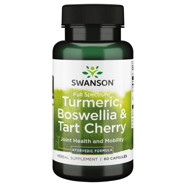 Swanson Turmeric, Boswellia and Tart Cherry 60 Capsules