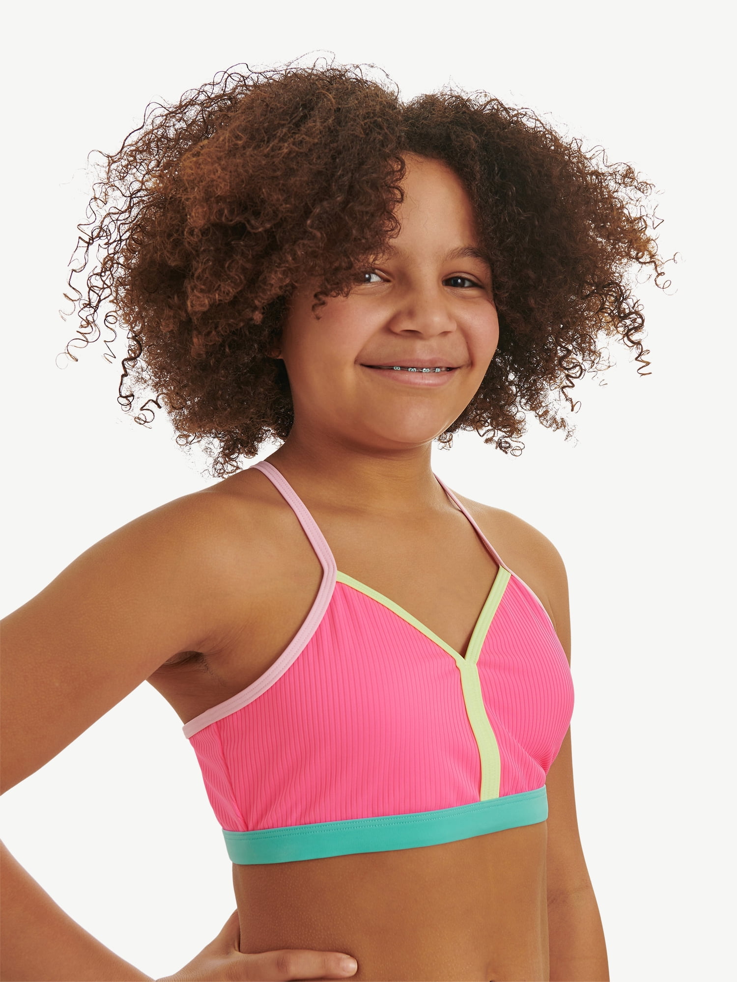 Justice Girls Two-Piece Bikini with Cross Back Straps, Sizes 5-18