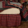 thumbnail image 2 of VHC Brands Rustic & Lodge Cumberland Bedding Accessory, King Skirt 78x80x16, Chili Pepper Red, 2 of 5