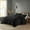 Black#2, variant on King Size Bed In A Bag, King/Cal King Ruched Fur Down Alternative Comforter Set, Black Cotton Bedding Set,Polyester Bed Sheet Set, Household Supplies & Décor Bedding Bedding Sets