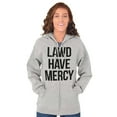 thumbnail image 4 of Lawd Have Mercy Funny South Country Unisex Fleece Graphic Zip Up Hoodie Brisco Brands 3X, 4 of 5