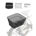 thumbnail image 1 of VEVOR Rear Bike Basket Wire Mesh Bicycle Basket with Cargo Net Waterproof Cover, 1 of 9