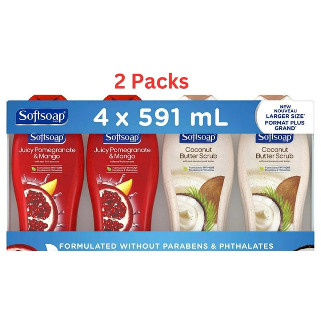 Softsoap Body Wash 4 x 591 mL (2 Packs)