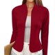 thumbnail image 4 of Chaquetas y abrigos casuales sin capucha de manga larga para mujer, blazers, chaquetas de traje, tops con empalme de encaje, blazer corto, abrigos lisos de manga larga, blusa para mujer, 4 of 9