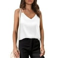 thumbnail image 4 of Maean Satin Camisole for Women Loose Spaghetti Strap V Neck Dressy Tank Tops Sleeveless Summer Tee Shirt, 4 of 5