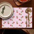 thumbnail image 5 of Pioneer Flower Floral Print Pattern Summer Placemats Table Placemats Set Of 4-Linen Kitchen Washable Placemats Table Mats 12x18 Inch Non-Slip Heat Resistant, 5 of 5