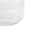 thumbnail image 4 of DecMode 11" Short Round Ribbed Fluted Glass Vase, 4 of 9
