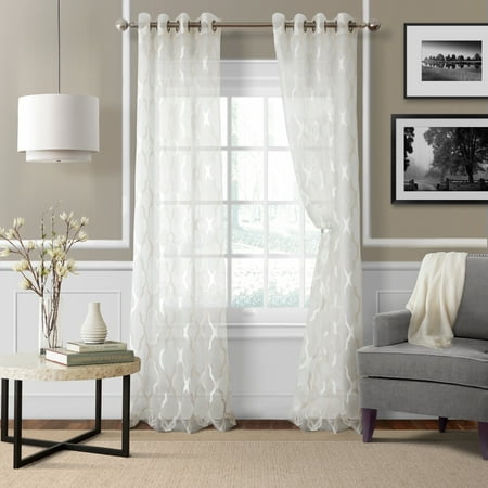 Elrene Sonata Sheer Curtain Panel Walmart Com