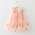 thumbnail image 4 of COM1950s Robe d'Été Décontractée, Robe Sans Manches à Bretelles en Maille à Fleurs pour Enfants, 4 of 6