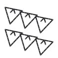 thumbnail image 4 of WALFRONT 6 Pcs/Ensemble Support de Billard Noir Triangle Porte-Balles Positionnement Table de Billard Accessoire de Queue de Billard, Support de Billard, Support de Piscine, 4 of 8