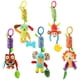 thumbnail image 1 of Juguetes para bebés, 6 paquetes de accesorios para cochecito de juguete, cuna, sonajero colgante de animales de dibujos animados, juguete para niños pequeños, tela aterciopelada suave con cascabel, 1 of 6