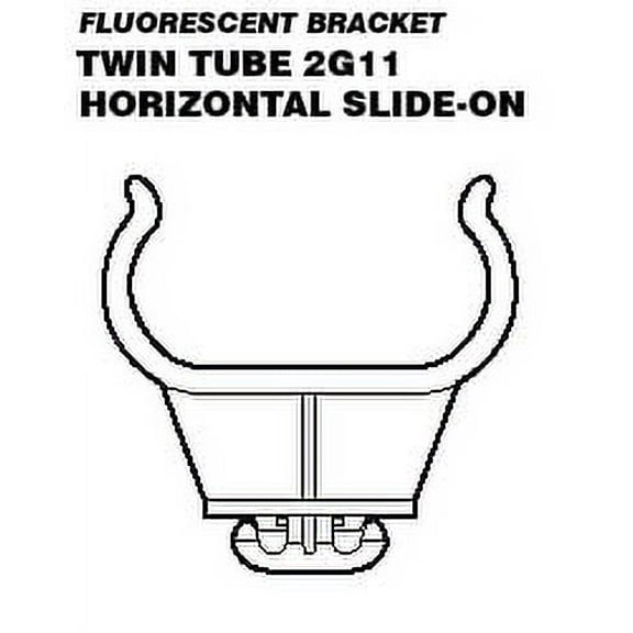 Leviton 23452-A CFL Lamp Support Clip 4-Pin 2G11 Base 18W-55W Slide-On Horizontal Mount - Clear