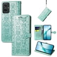 thumbnail image 1 of Funda Cartera FOXDOCK para Motorola Moto G55 , Flip PU con Relieve de Gatos y Perros, Tarjetero y Soporte, 1 of 6