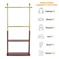 thumbnail image 6 of 33.1" Wide Hall Tree with 2 Movable Drawers, Shoe Storage, Shelves and Garment Racks, 5-in-1 Entryway Bench with 23 Hooks (Fixed and Movable), 6 of 7