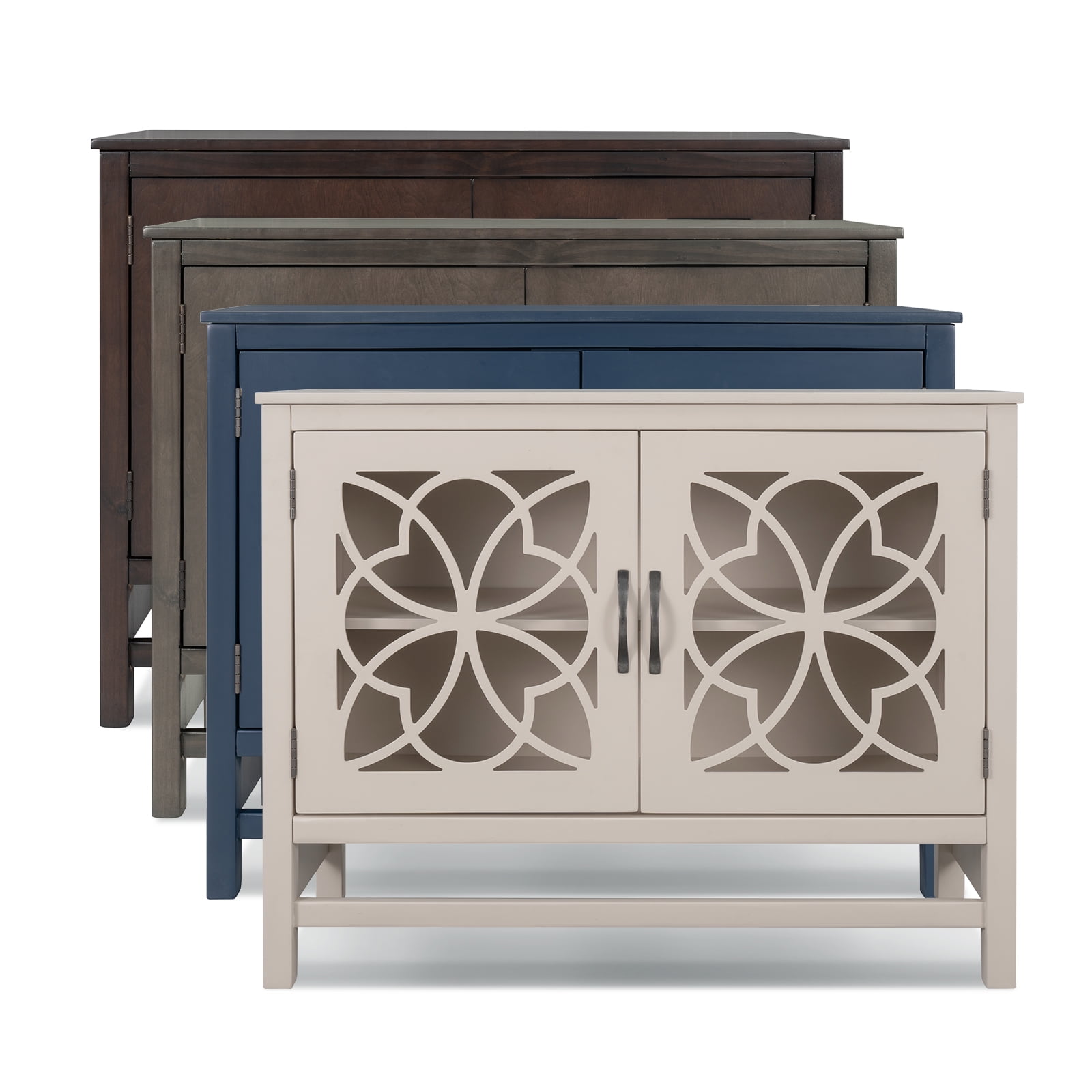 Lowestbest Wood Accent Table, Buffet Sideboard Storage Cabinet with Doors and Adjustable Shelf, Navy Blue Lowestbest Wood Accent Table, Buffet Sideboard Storage Cabinet with Doors and Adjustable Shelf, Navy Blue